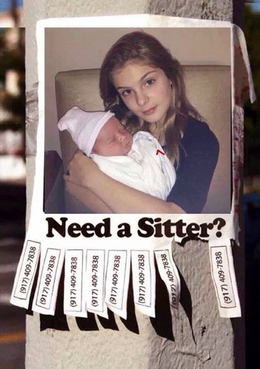 humour baby sitter the walking dead